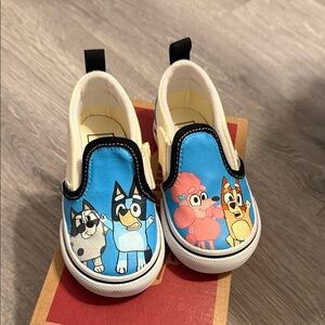 Bluey and bingo slip on vans worn once